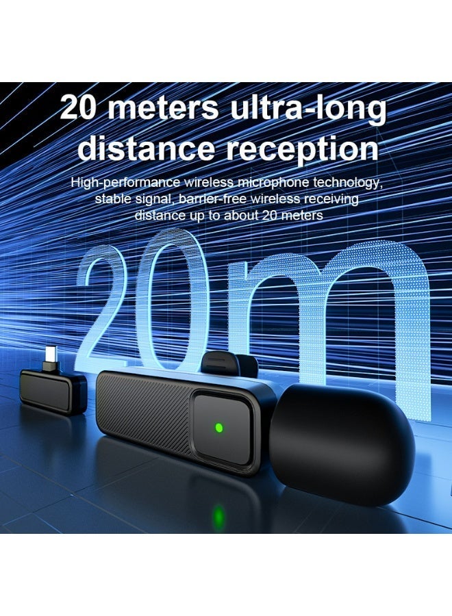 ميكروفون ياقة لاسلكي احترافي SE82 ميكروفون ذكي لتقليل الضوضاء للجوال واليوتيوب وفيسبوك وبث مباشر وفلوق مايك جوالمايك جوال ميكروفون لاسلكي  مايك للجوال - Image 4